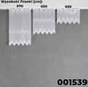VIOLETTA Zazdrostka żakardowa ze wzorem pasowym, wys. 30cm, kolor biały 001539