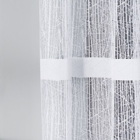 Firanka biała żakardowa pasowa, wys. 160cm 018352