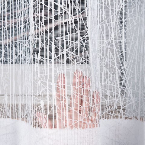 Firanka biała żakardowa pasowa, wys. 160cm 018352