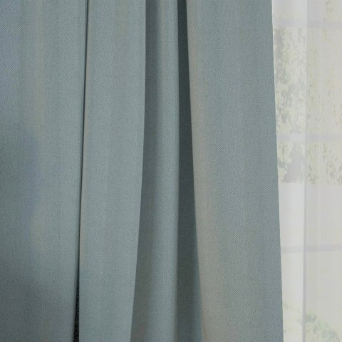 Tkanina dekoracyjna typu blackout NOBLE, wys. 280cm, kolor szaroniebieski 688