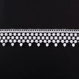Koronka gipiurowa biała, wys. 5cm, 4G3238