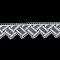 Koronka gipiurowa biała z błyszczącą przędzą, wys. 8cm, 073384