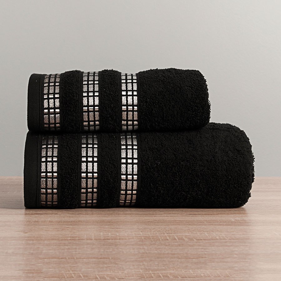 LUXURY ręcznik, 70x140cm, kolor 156 czarny LUXURY/RB0/156/070140/1