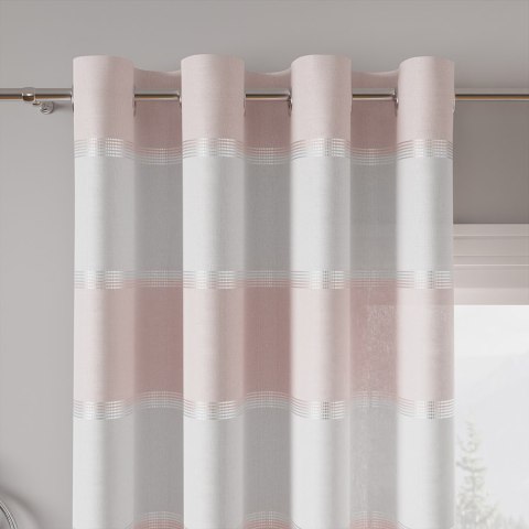Tkanina dekoracyjna kolor biało - różowy 172175