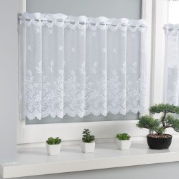 Zazdrostka biała żakardowa po całości, wys.45cm, Karolina 054160