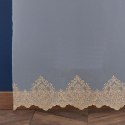 OFELIA Firanka haftowana, wys.280cm, kolor biały ze złotym haftem