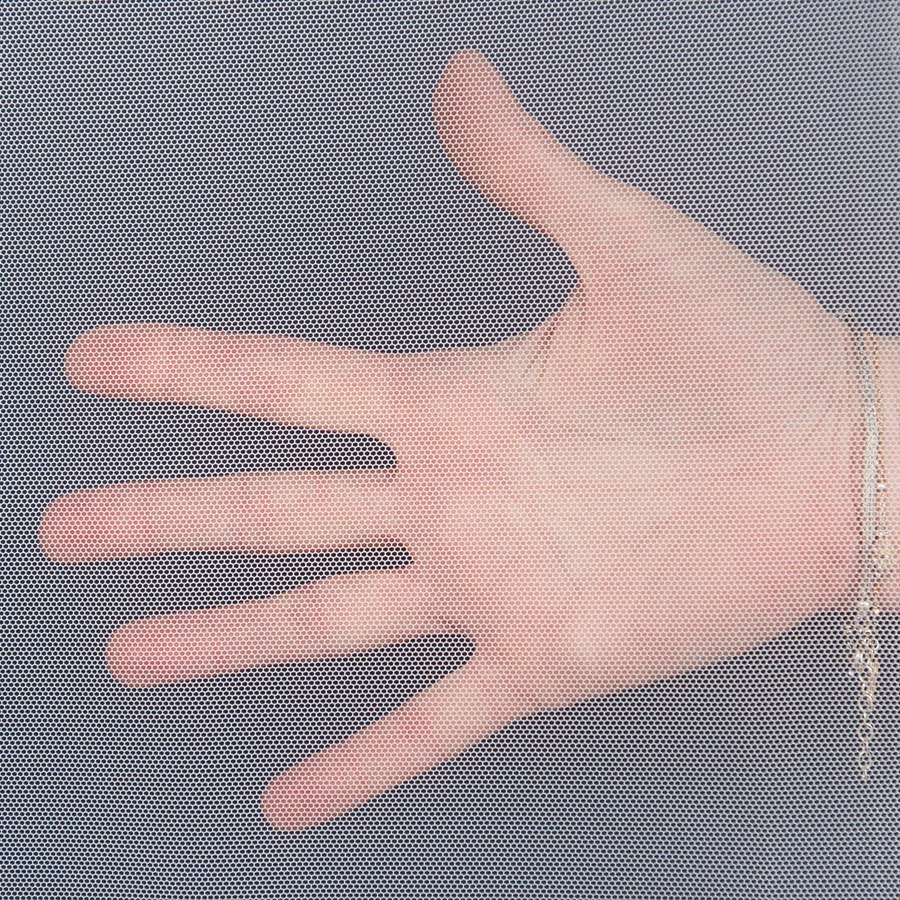 OFELIA Firanka haftowana, wys.280cm, kolor biały ze srebrnym haftem