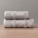 LIONEL ręcznik, 50x90cm, kolor 712 jasny szary ze srebrną bordiurą LIONEL/RB0/712/050090/1