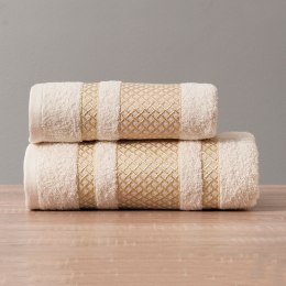 LIONEL ręcznik, 50x90cm, kolor 783 kremowy ze złotą bordiurą LIONEL/RB0/783/050090/1