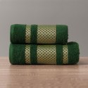 LIONEL ręcznik, 70x140cm, kolor 002 ciemno zielony;butelkowy ze złotą bordiurą LIONEL/RB0/002/070140/1