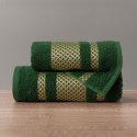 LIONEL ręcznik, 70x140cm, kolor 002 ciemno zielony;butelkowy ze złotą bordiurą LIONEL/RB0/002/070140/1