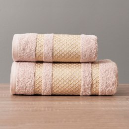 LIONEL ręcznik, 70x140cm, kolor 019 pudrowy ze złotą bordiurą LIONEL/RB0/019/070140/1