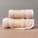 LIONEL ręcznik, 70x140cm, kolor 019 pudrowy ze złotą bordiurą LIONEL/RB0/019/070140/1