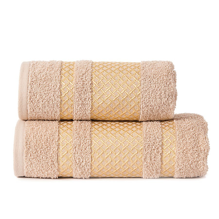 LIONEL ręcznik, 70x140cm, kolor 790 beżowy ze złotą bordiurą LIONEL/RB0/790/070140/1