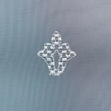 NIKOLA Firanka haftowana z rzutami po całości, wys.280cm, kolor biały ze srebrnym haftem 054179