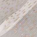 ELSA Firanka haftowana z ołowianką, wys.280cm, kolor biały ze złotymi cekinami 112620