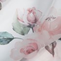 LANOSA Firanka WOAL, obcięta krajka szer.140cm, kolor biały różowy D00002