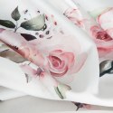 LANOSA Tkanina dekoracyjna OXFORD, obcięta krajka szer.140cm, kolor biały różowy D00002