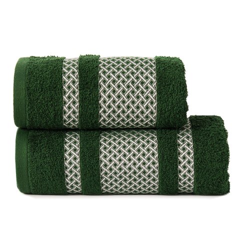 LIONEL ręcznik, 50x90cm, kolor 202 ciemno zielony;butelkowy ze srebrną bordiurą LIONEL/RB0/202/050090/1