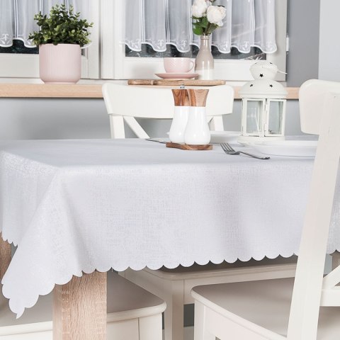 PELA Obrus wodoodporny, 140x220cm, kolor biały TORENA/206/C01/140220/1