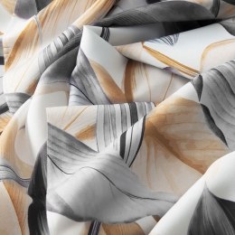 PERUGA Tkanina dekoracyjna OXFORD, obcięta krajka szer.140cm, kolor biały / musztardowy D00008