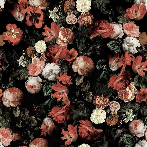 TULIPA Tkanina dekoracyjna VELVET, 150cm, kwiatowy D00016
