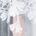 Firanka żakardowa z błyskiem pasowa, wys.180cm, kolor biały 090386