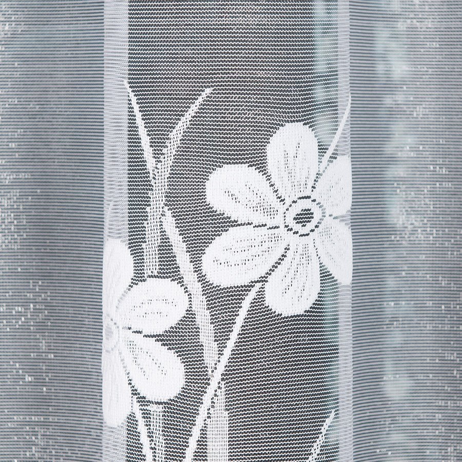 HELENA Firanka konfekcjonowana na prosto z błyskiem, 180x400cm, kolor biały 090292