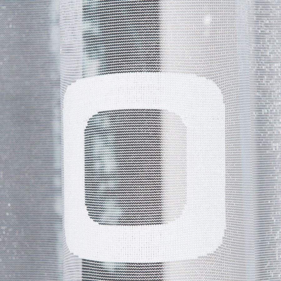 MIRANDA Firanka konfekcjonowana na prosto z błyskiem, 180x400cm, kolor biały 090061