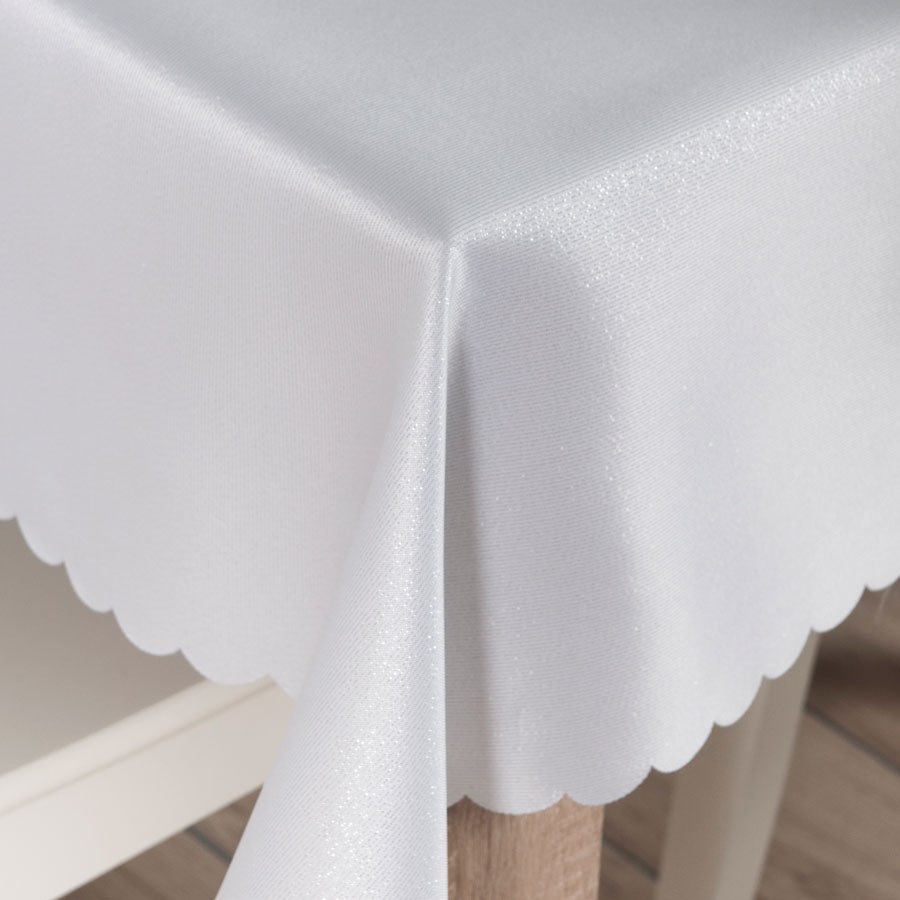 Tkanina dekoracyjna kolor biały z lurexem wodoodporna, szer.160cm, 004768/000/001/160000/1