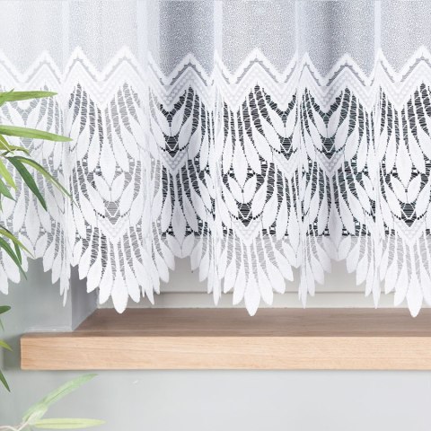 FELICJA Firanka żakardowa z samym dołem gotowa na prosto, 160x400 cm, kolor biały 018989