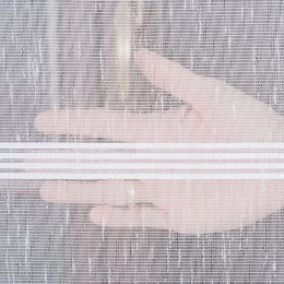 Firanka fantazyjna pasowa z ołowianką, wys. 280 cm, kolor biały 002631