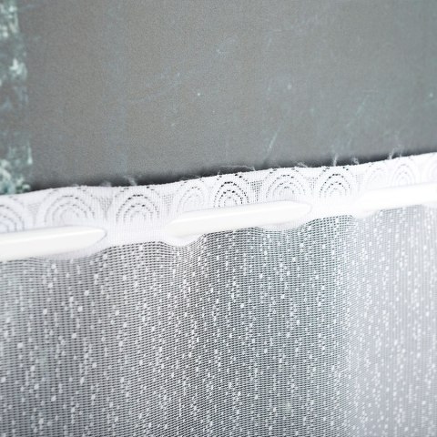 Zazdrostka żakardowa z samym dołem, wys. 50cm, kolor biały, 023405