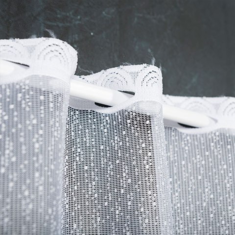 Zazdrostka żakardowa z samym dołem, wys. 50cm, kolor biały, 023405