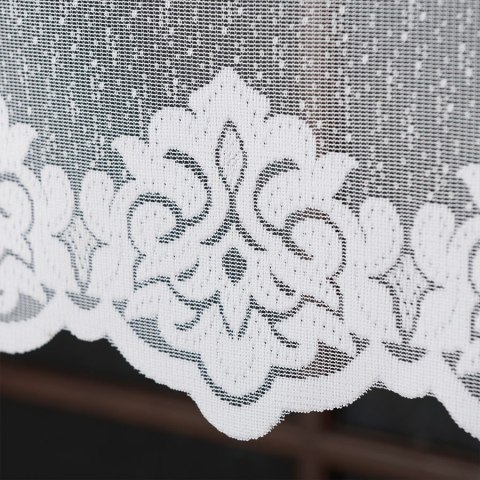 Zazdrostka żakardowa z samym dołem, wys. 50cm, kolor biały, 023405