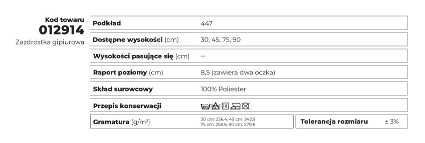 Zazdrostka gipiurowa biała, wys.90cm, 012914