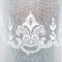 Firanka haftowana ze wzorem pasowym, wys. 280cm, kolor biały z cekinam 112708