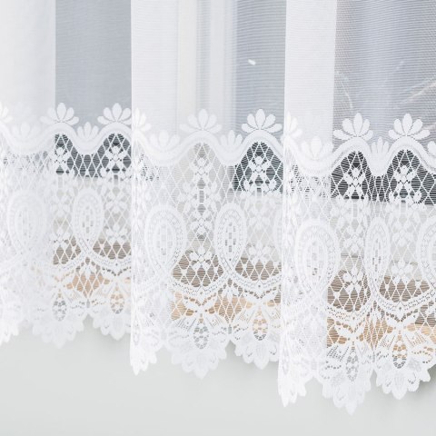 Firanka żakardowa, pasowa, wys.170cm, kolor biały 018982