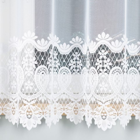 Firanka żakardowa, pasowa, wys.170cm, kolor biały 018982