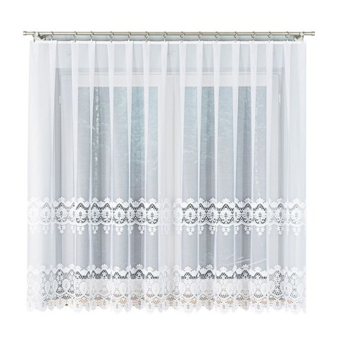 Firanka żakardowa, pasowa, wys.170cm, kolor biały 018982