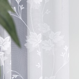 Firanka biała żakardowa ze wzorem po całości, wys.270cm 023025