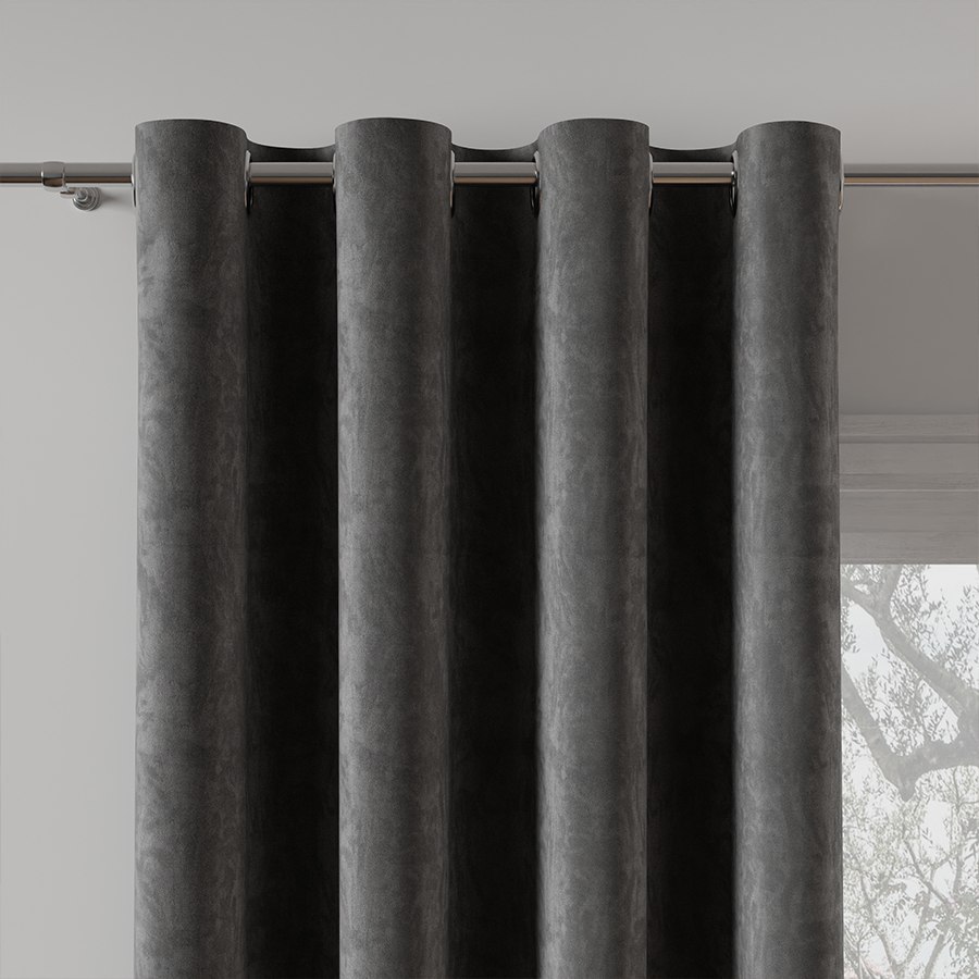 HOLLAND VELVET Tkanina dekoracyjna, wys. 300cm, kolor ciemny szary TD0002