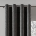 HOLLAND VELVET Zasłona gotowa na przelotkach, 140x260cm, kolor ciemno szary Z00001