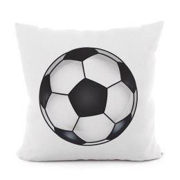 FUTBOL Poszewka dekoracyjna VELVET futbolówka, 40x40cm, kolor czarno-biały P00051