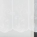 Firanka haftowana panelowa, wys. 145cm, kolor biały 025044