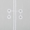 Firanka haftowana panelowa, wys. 145cm, kolor biały 025044