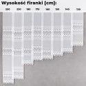 Firanka żakardowa ze wzorem pasowym, wys. 140cm, kolor biały 004465/000/001/140000/1