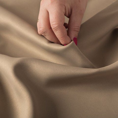 GRETA Tkanina na zasłony typu dimout/blackout, wys. 320cm, kolor ciemny beżowy 004204