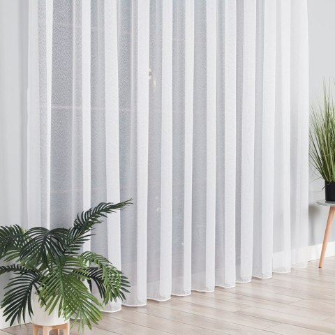 Firanka fantazyjna markizeta z ołowianką, wys.250cm, kolor biały 000433