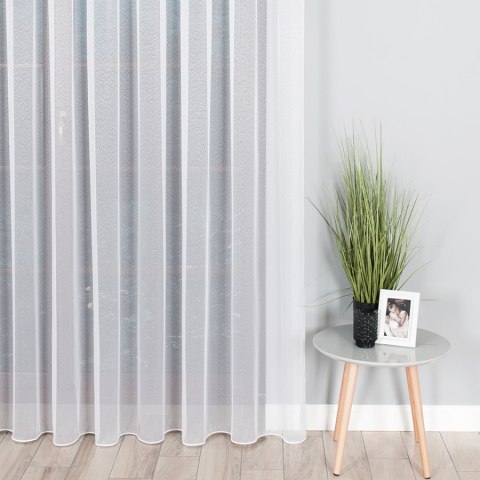 Firanka fantazyjna markizeta z ołowianką, wys.250cm, kolor biały 000433